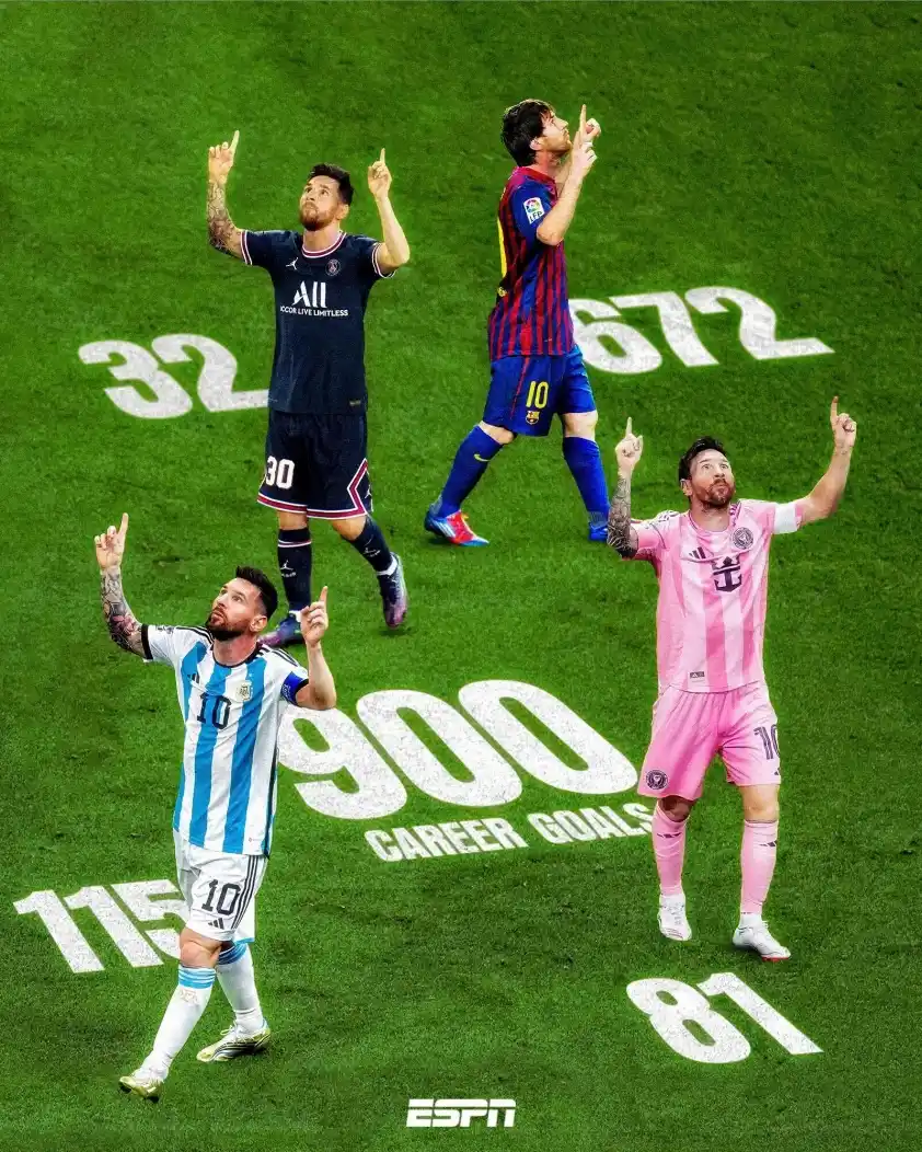 Messi ghi bàn thứ 900 trong sự nghiệp